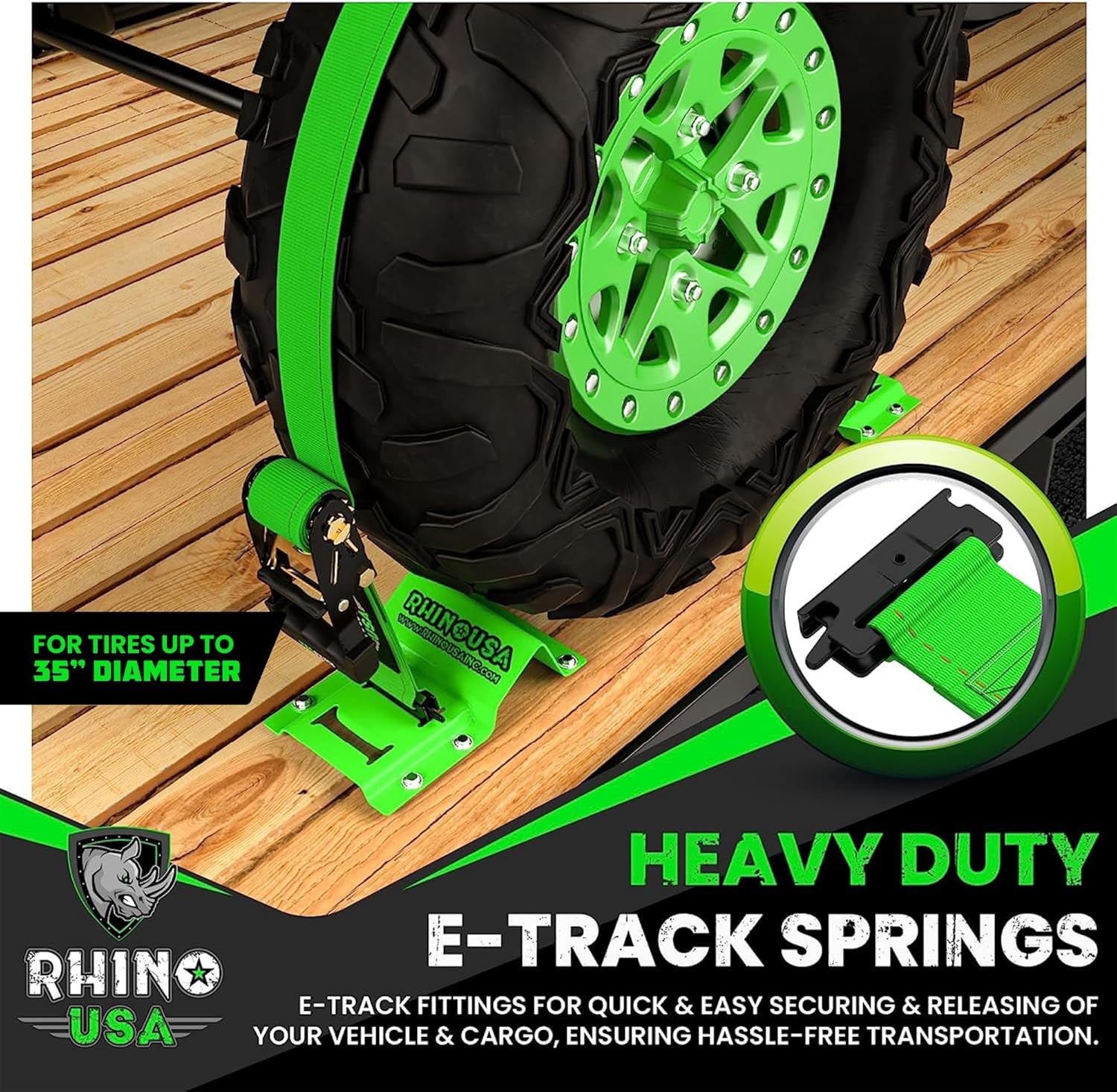 Secure Your Ride with Rhino USA's Heavy-Duty Wheel Chock & Tie Down Kit! 🚜💪 Perfect for ATVs, UTVs, Lawn Mowers & More! #TrailerSafety #AdventureReady