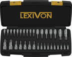Unlock your DIY potential with the LEXIVON 34-Piece Master TORX Bit Socket Set! 💪🔧 Premium S2 Alloy Steel for unmatched durability + enhanced storage case included! Perfect for any project! #ToolTime #DIYGoals