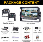 Upgrade Your RV Experience with Our Dual Wireless Backup Camera! 🚐✨ Easy Plug & Play for Furrion - 7" 4 Split Screen & Stable Signal! Perfect for Trailers & Motorhomes! 📸🔧