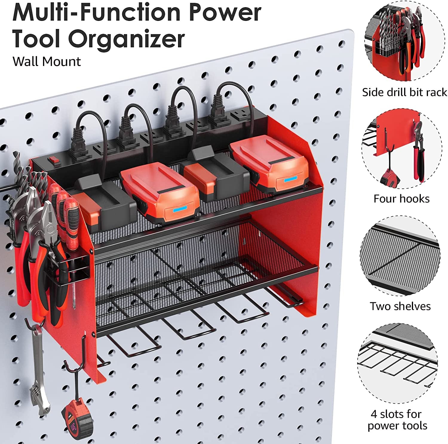 Transform your garage with the CCCEI Modular Power Tool Organizer! 🚀 Perfect for storing 4 drills, screwdrivers, and drill bits—plus a built-in charging station with 8 outlets! ⚡🛠️ #GarageGoals #ToolOrganization