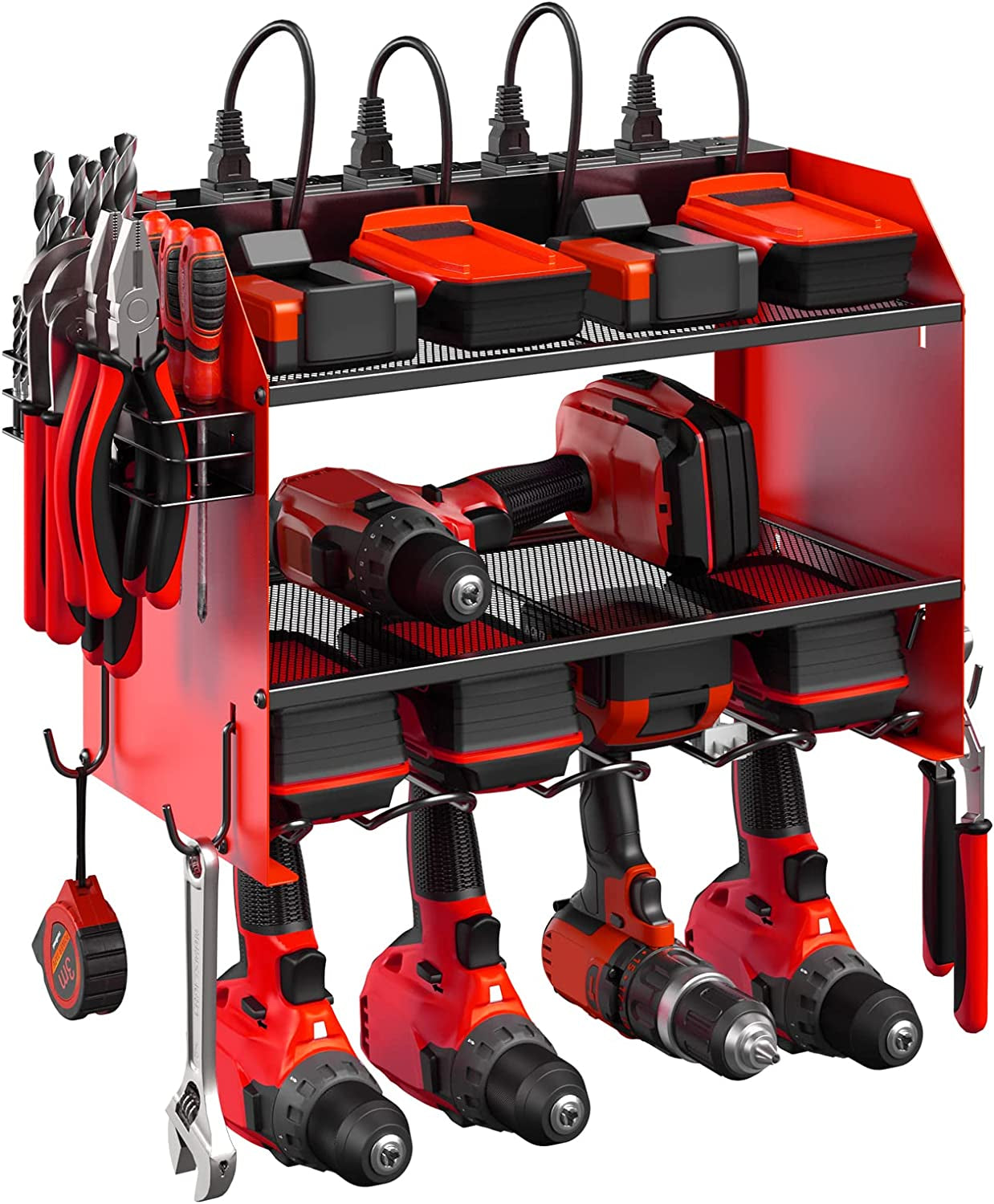 Transform your garage with the CCCEI Modular Power Tool Organizer! 🚀 Perfect for storing 4 drills, screwdrivers, and drill bits—plus a built-in charging station with 8 outlets! ⚡🛠️ #GarageGoals #ToolOrganization