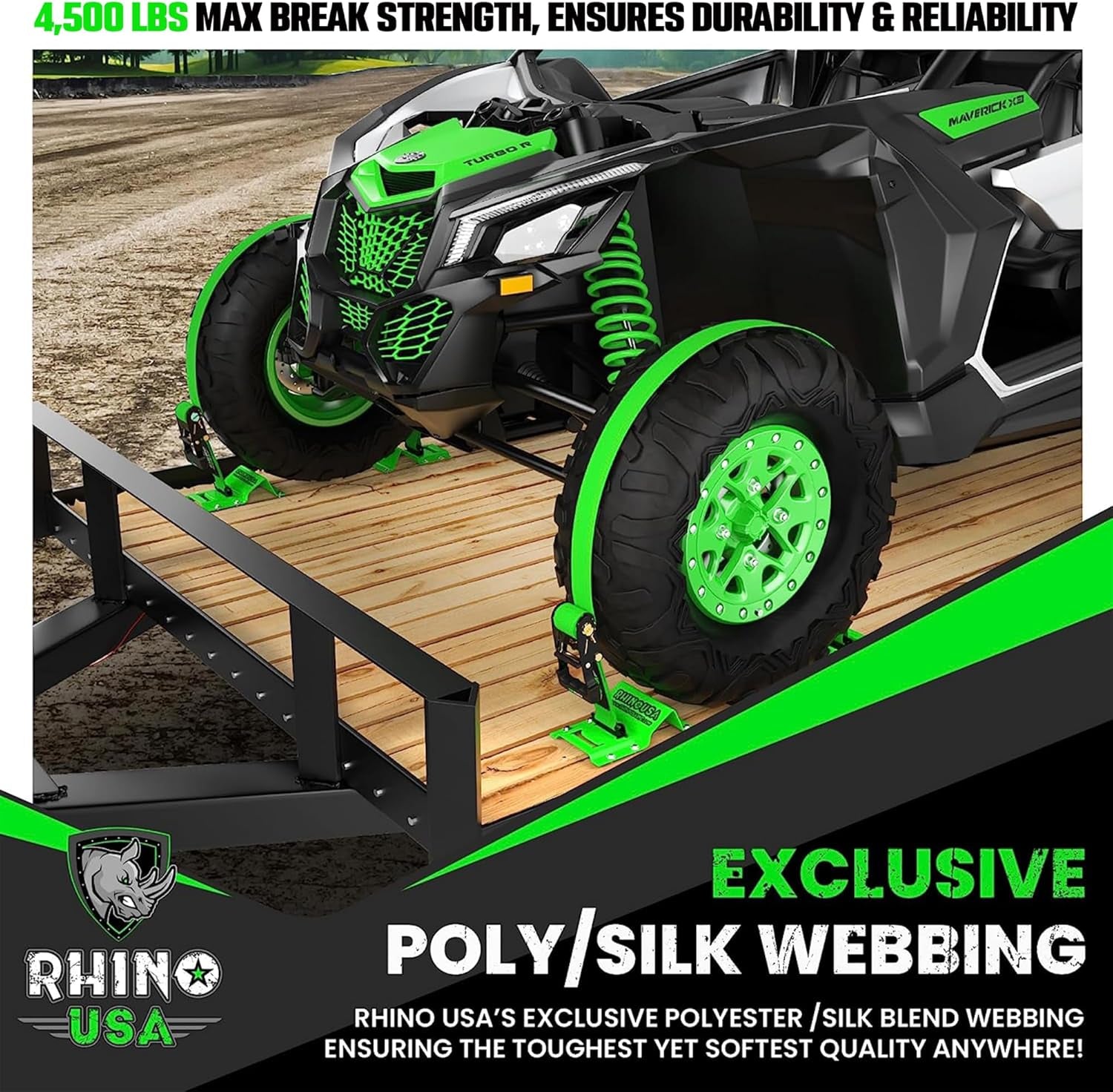 Secure Your Ride with Rhino USA's Heavy-Duty Wheel Chock & Tie Down Kit! 🚜💪 Perfect for ATVs, UTVs, Lawn Mowers & More! #TrailerSafety #AdventureReady