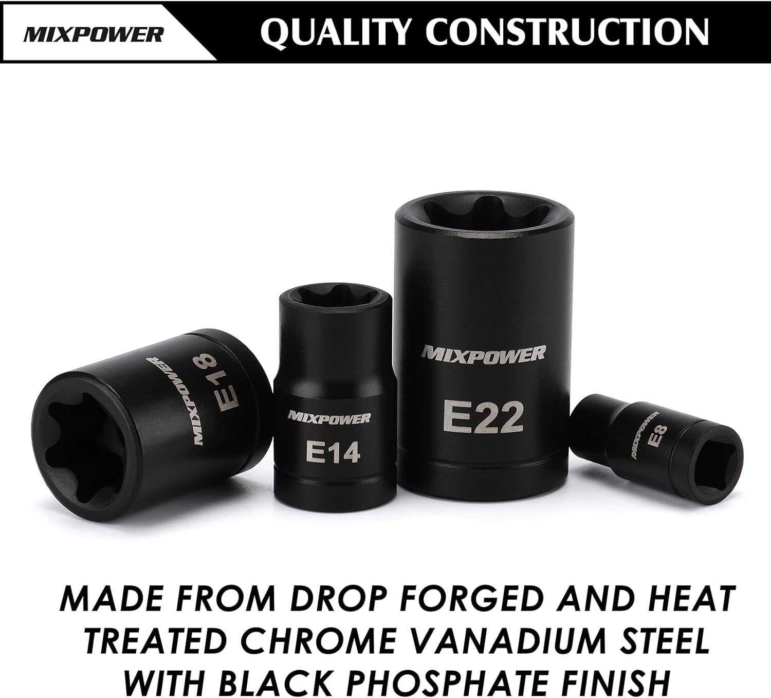 Unlock your DIY potential with the MIXPOWER 32PCS Torx Bit Socket Set! Perfect for tackling any project with 14 star bits & 13 E-Torx sockets made from durable CR-V & S2 alloy steel. #ToolTime #DIY #HomeImprovement