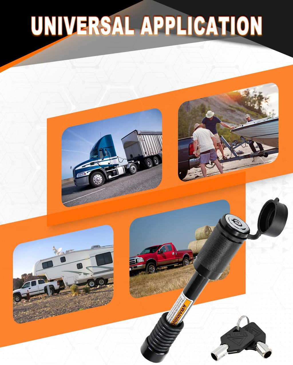 Secure Your Trailer with the METOWARE Hitch Lock - Perfect Fit for Class III & IV Receivers! 🚚🔒 #TrailerSafety #HitchLock