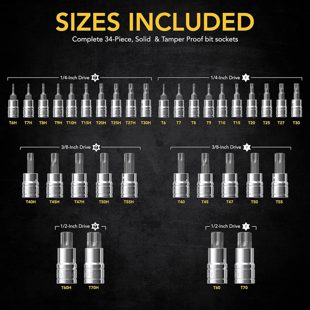 Unlock your DIY potential with the LEXIVON 34-Piece Master TORX Bit Socket Set! 💪🔧 Premium S2 Alloy Steel for unmatched durability + enhanced storage case included! Perfect for any project! #ToolTime #DIYGoals