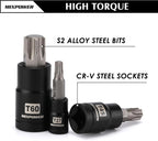 Unlock your DIY potential with the MIXPOWER 32PCS Torx Bit Socket Set! Perfect for tackling any project with 14 star bits & 13 E-Torx sockets made from durable CR-V & S2 alloy steel. #ToolTime #DIY #HomeImprovement
