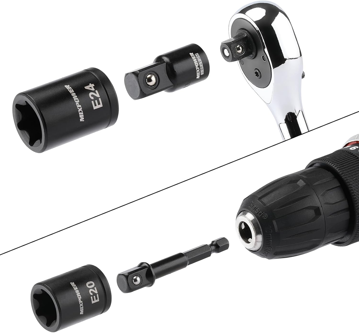 Unlock your DIY potential with the MIXPOWER 32PCS Torx Bit Socket Set! Perfect for tackling any project with 14 star bits & 13 E-Torx sockets made from durable CR-V & S2 alloy steel. #ToolTime #DIY #HomeImprovement
