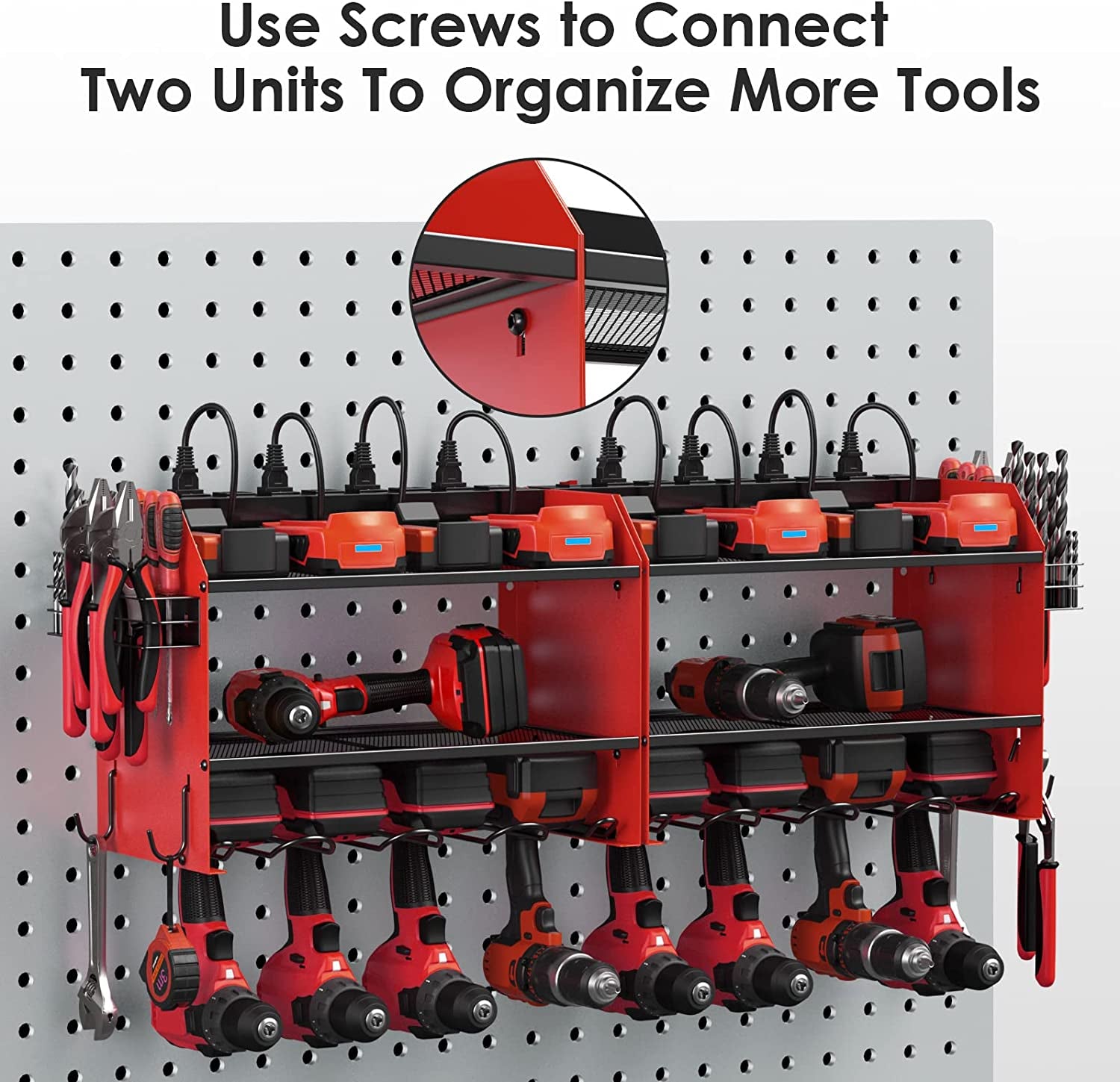 Transform your garage with the CCCEI Modular Power Tool Organizer! 🚀 Perfect for storing 4 drills, screwdrivers, and drill bits—plus a built-in charging station with 8 outlets! ⚡🛠️ #GarageGoals #ToolOrganization