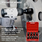 Upgrade your toolbox with the CASOMAN 1/2" Drive Deep Impact Socket Set! Perfect for tackling axle nut jobs, this 9-piece set covers all your metric needs from 29mm to 38mm. Rugged 6-point design for maximum grip!